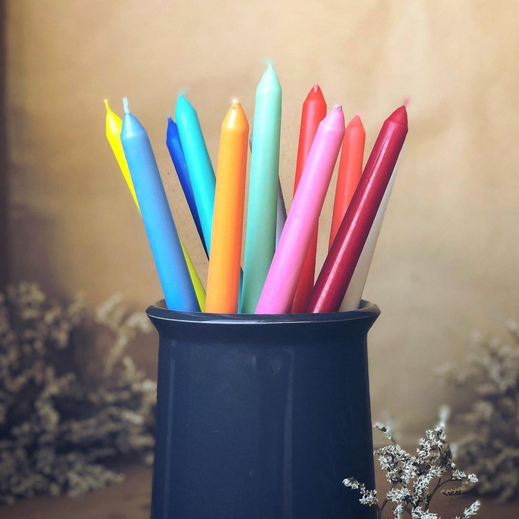 شمع طرح قلمی مدل 20cm بسته 12 عددی