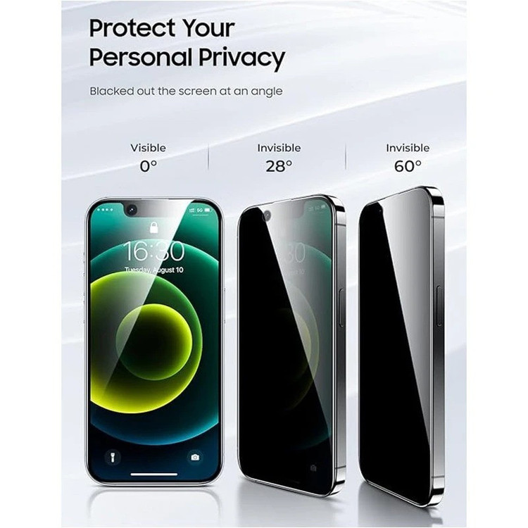 محافظ صفحه نمایش حریم شخصی اپیکوی مدل Alpha مناسب برای گوشی موبایل اپل iPhone 16/15/14 Pro