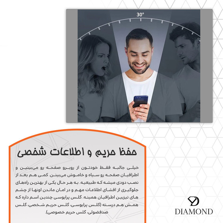 محافظ صفحه نمایش حریم شخصی دیاموند مدل Tough مناسب برای گوشی موبایل سامسونگ Galaxy S24 Ultra