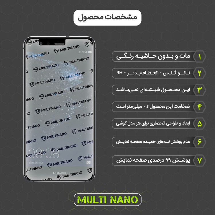 محافظ صفحه نمایش مات مولتی نانو مدل X-S1M مناسب برای گوشی موبایل هوآوی P10 Lite