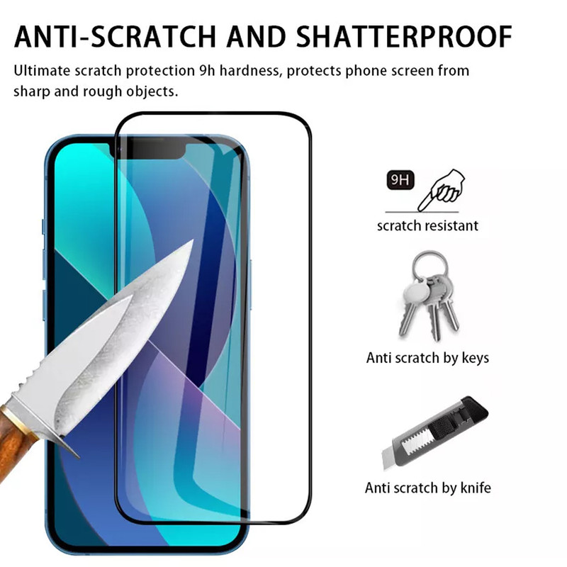 محافظ صفحه نمایش آکوآرا مدل Full AKU مناسب برای گوشی موبایل اپل iPhone 13 مجموعه سه عددی
