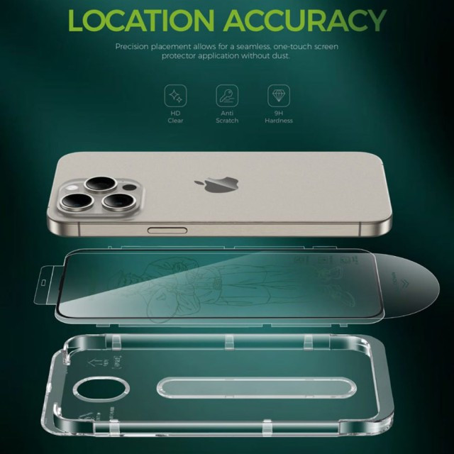 محافظ صفحه نمایش گرین لاین مدل Picasso 3D مناسب برای گوشی موبایل اپل iphone 15 pro Max