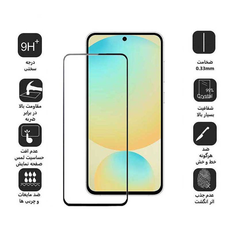 محافظ صفحه نمایش بوف مدل 5D مناسب برای گوشی موبایل Galaxy S24 FE/ A55 / A35