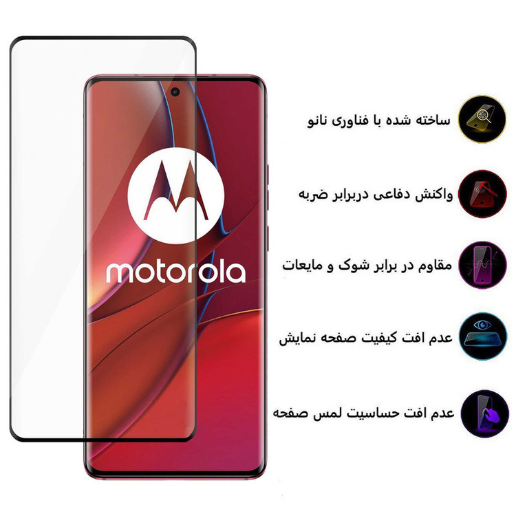 محافظ صفحه نمایش بوف مدل Full-Glue مناسب برای گوشی موبایل موتورولا Edge 40 / Edge 40 Neo