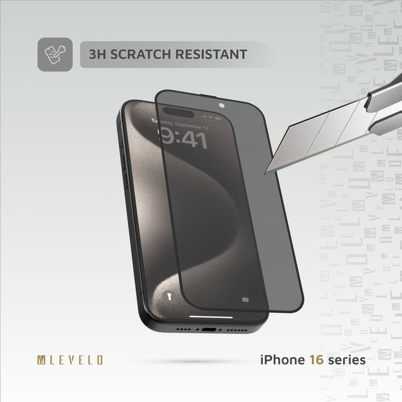 محافظ صفحه نمایش لِولو مدل 3D Resin Glue Privacy مناسب برای گوشی موبایل اپل iPhone 16 Pro Max
