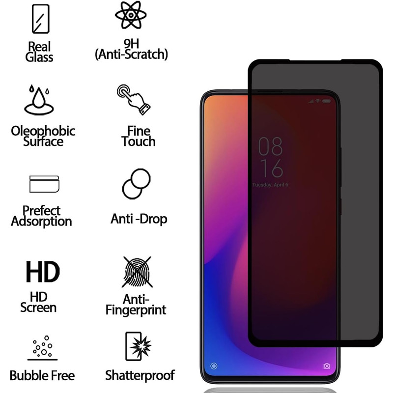 محافظ صفحه نمایش حریم شخصی بادیگارد مدل PX 2 مناسب برای گوشی موبایل شیائومی Mi 9T / 9T Pro