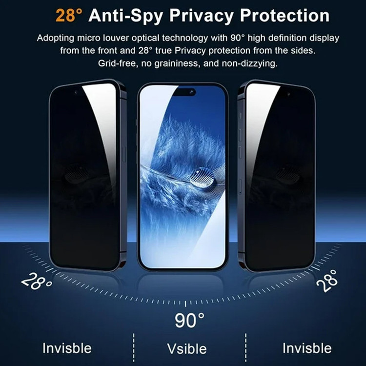محافظ صفحه نمایش حریم شخصی آکوآرا مدل AKU pv1 مناسب برای گوشی موبایل اپل iPhone 16