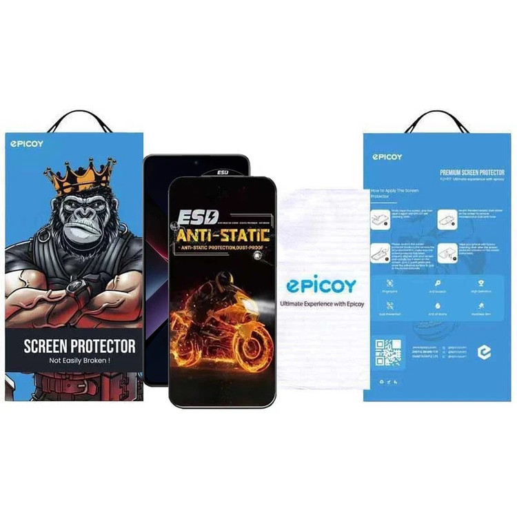 محافظ صفحه نمایش اپیکوی مدل Fiery ESD مناسب برای گوشی موبایل شیائومی Poco X7 Pro / X6 Pro / Redmi Note 14 / Turbo 4