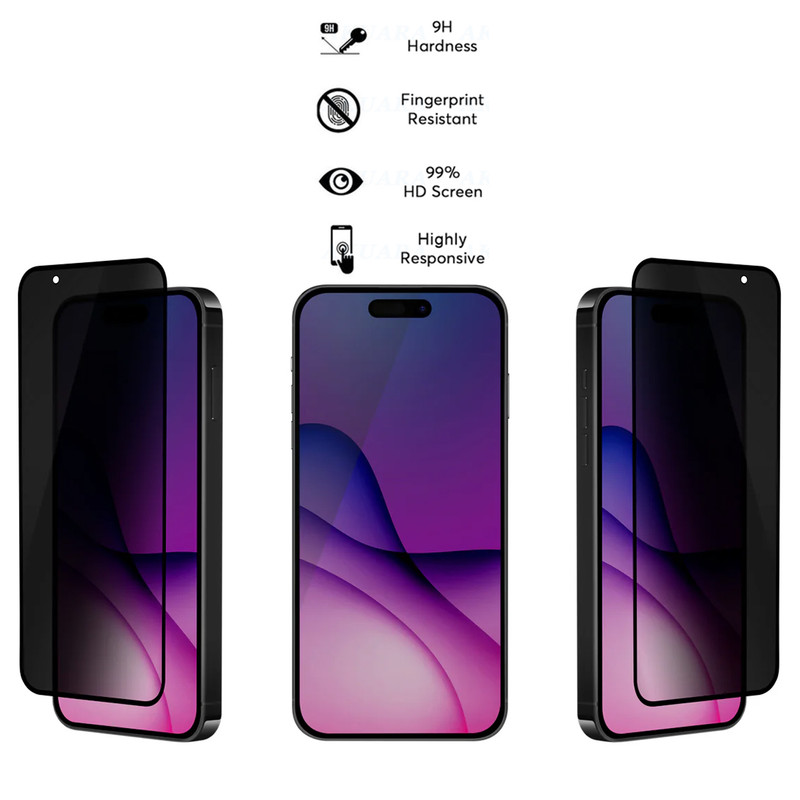محافظ صفحه نمایش حریم شخصی آکوآرا مدل AKU pv1 مناسب برای گوشی موبایل اپل iPhone 16 Pro Max