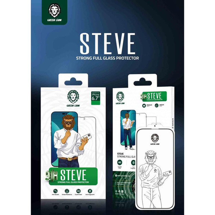 محافظ صفحه نمایش گرین لاین مدل Steve Clear مناسب برای گوشی موبایل اپل iPhone 13 Pro Max/ 14 Plus
