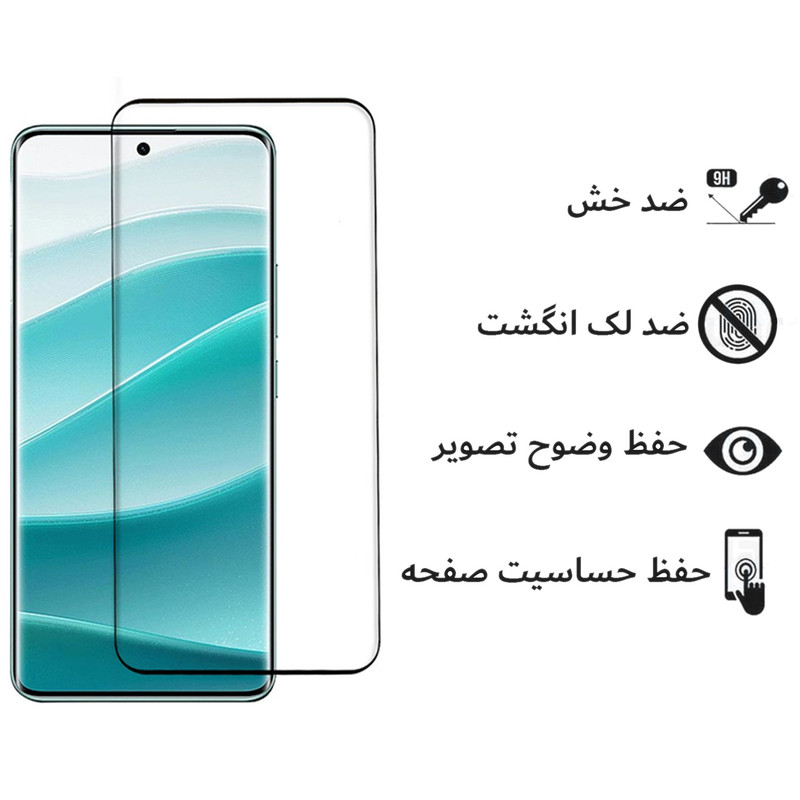 محافظ صفحه نمایش آکوآرا مدل Full AKU fl1 مناسب برای گوشی موبایل شیائومی Redmi Note 14 Pro 5G