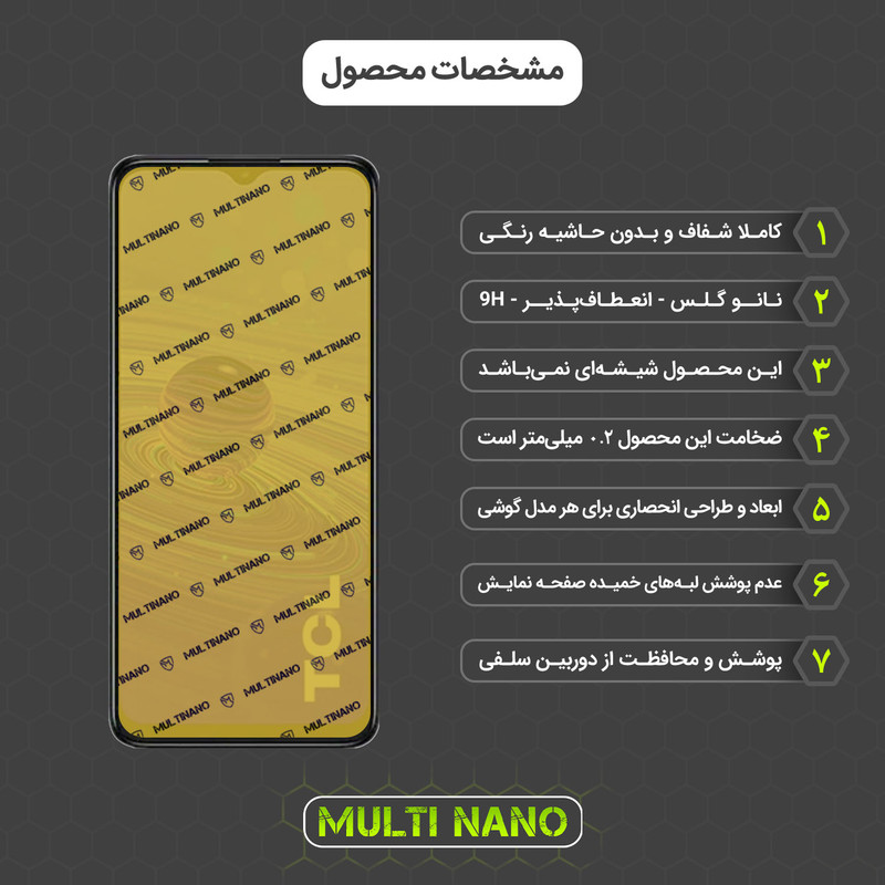 محافظ صفحه نمایش مولتی نانو مدل X-SFT مناسب برای گوشی موبایل تی سی ال 40R به همراه محافظ پشت