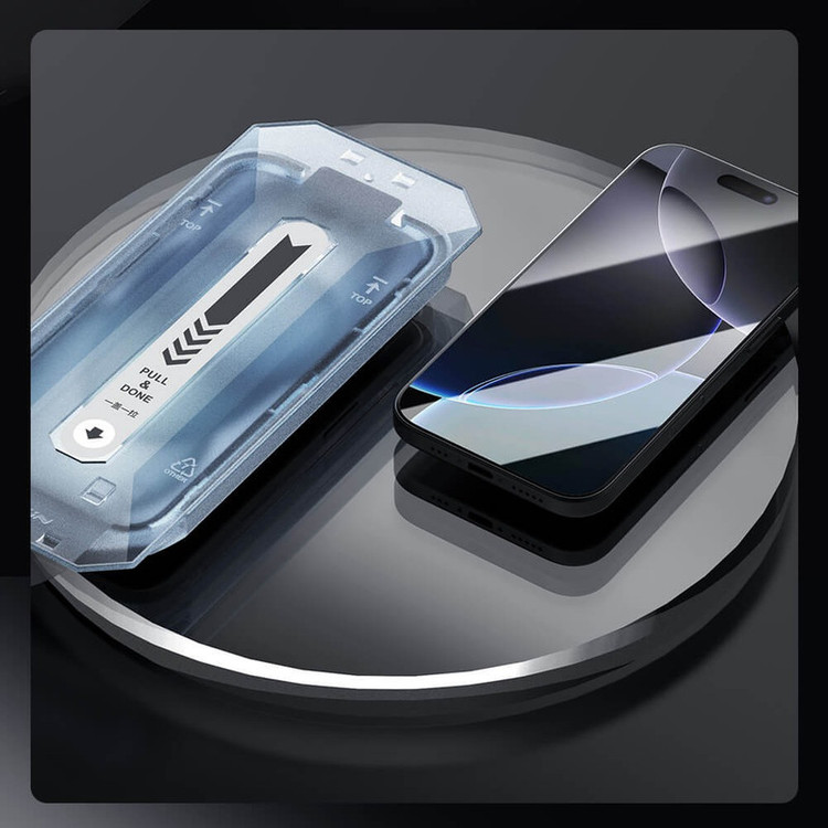 محافظ صفحه نمایش D'HARD مدل CP Plus Pro مناسب برای گوشی موبایل اپل iPhone 16 Pro به همراه کیت نصب آسان