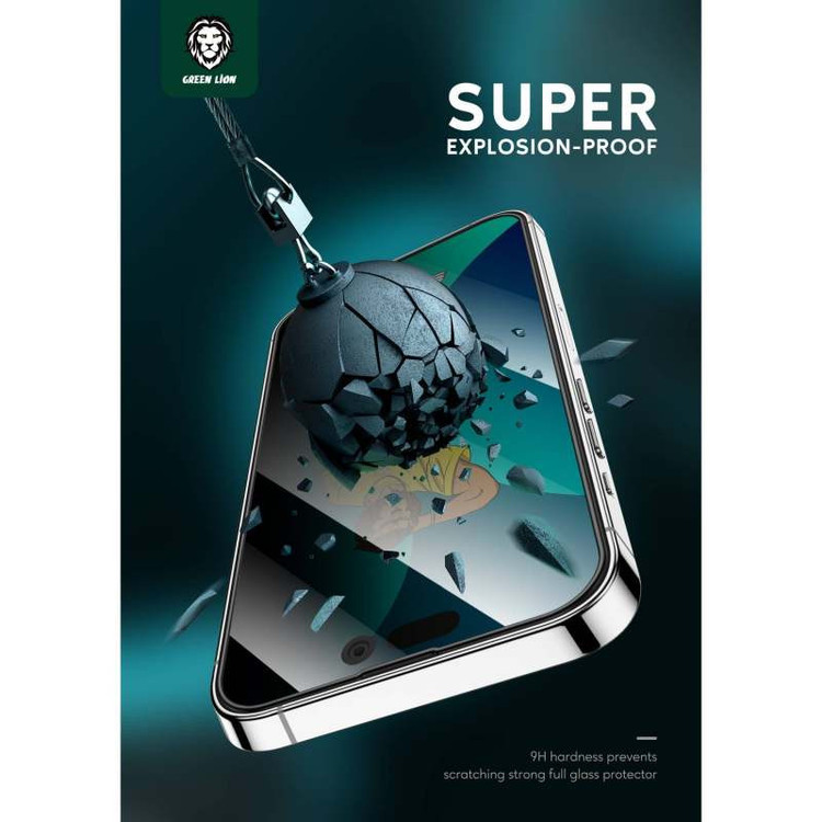 محافظ صفحه نمایش حریم شخصی گرین مدل Silicone Privacy-HD Plus مناسب برای گوشی موبایل اپل iPhone 13/ 13pro /14