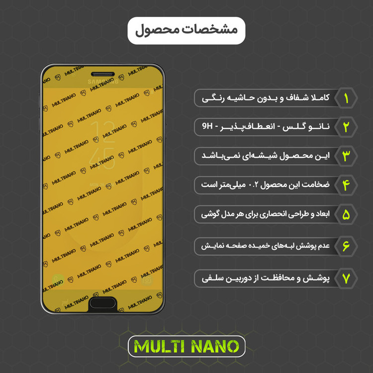 محافظ صفحه نمایش مولتی نانو مدل X-S1N مناسب برای گوشی موبایل سامسونگ Galaxy J7 Prime