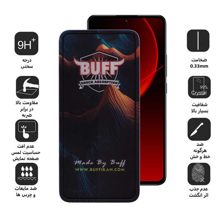 محافظ صفحه نمایش 5D بوف مدل Mountain مناسب برای گوشی موبایل شیائومی 13T Pro/13T/12T Pro/12T/11T Pro/11T/Mi 10T Lite 5G