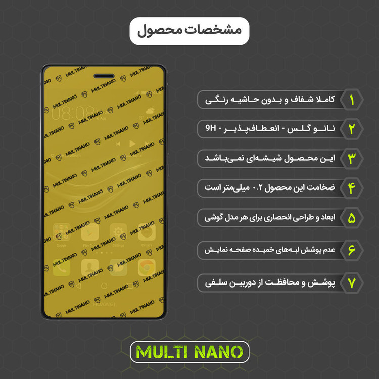 محافظ صفحه نمایش مولتی نانو مدل X-S1N مناسب برای گوشی موبایل هوآوی P9 Lite