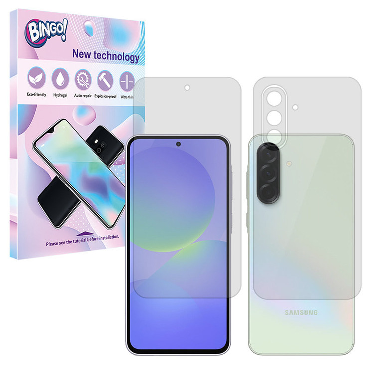 محافظ صفحه نمایش مات بینگو مدل Tough مناسب برای گوشی موبایل سامسونگ Galaxy A56 به همراه محافظ