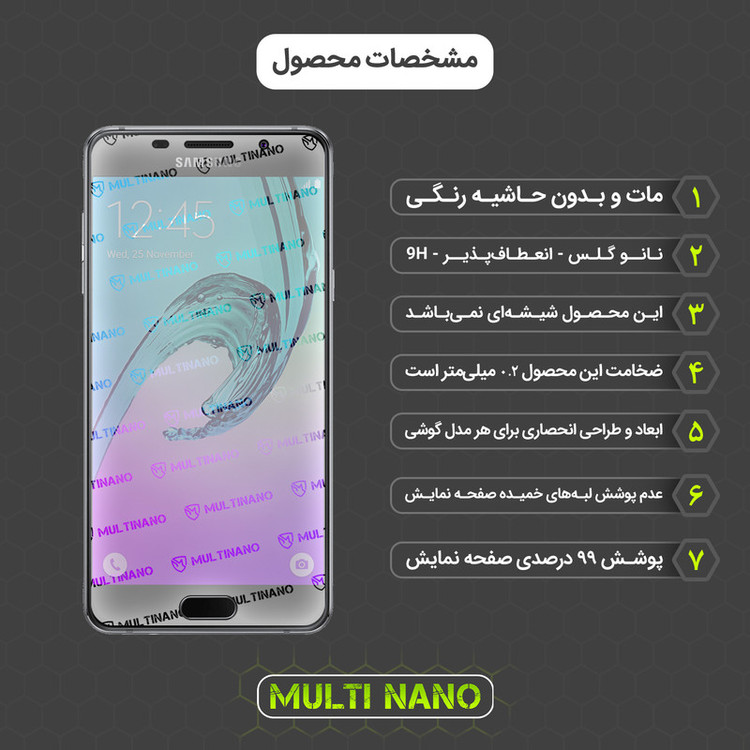 محافظ صفحه نمایش مات مولتی نانو مدل X-S1M مناسب برای گوشی موبایل سامسونگ Galaxy A5 2016