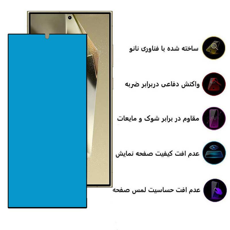 محافظ صفحه نمایش بوف مدل Silicone-G مناسب برای گوشی موبایل سامسونگ Galaxy S24 Ultra / S23 Ultra / S22 Ultra