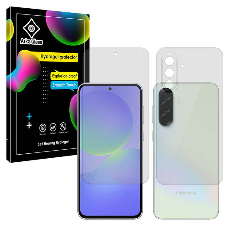 محافظ صفحه نمایش مات آرکا گلس مدل Tough مناسب برای گوشی موبایل سامسونگ Galaxy A56 به همراه محافظ پشت گوشی