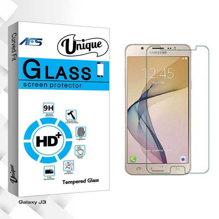 محافظ صفحه نمایش شیشه ای ای اف اس مدل Unique Glass مناسب برای گوشی موبایل سامسونگ Galaxy J3