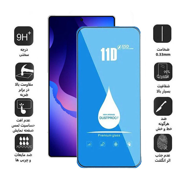 محافظ صفحه نمایش 11D اپیکوی مدل Blue ESD مناسب برای گوشی موبایل سامسونگ Galaxy S25 Ultra