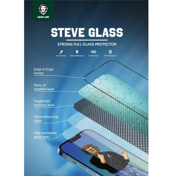 محافظ صفحه نمایش گرین مدل Steve مناسب برای گوشی موبایل اپل IPhone 13 Pro Max