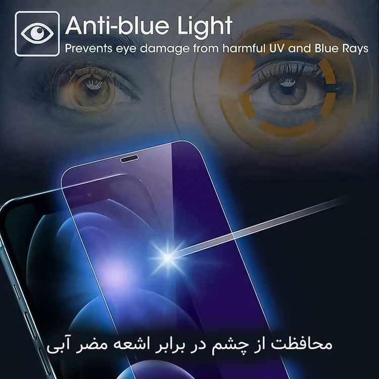 محافظ صفحه نمایش ضد اشعه آبی راک اسپیس مدل HyBLU مناسب برای گوشی موبایل آنر X9a