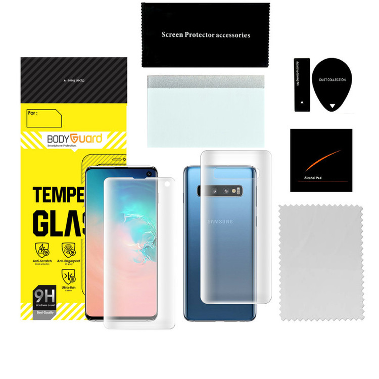 محافظ صفحه نمایش مات بادیگارد مدل HydroGel مناسب برای گوشی موبایل سامسونگ Galaxy S10 به همراه محافظ پشت