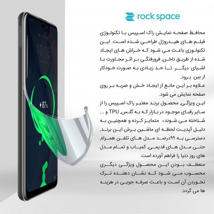 محافظ صفحه نمایش ھیدروژل راک اسپیس کد HGL مناسب برای گوشی موبایل سامسونگ Galaxy S21 Ultra 5G