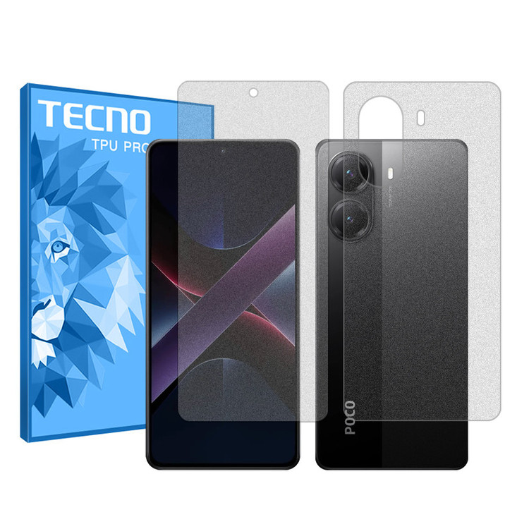 محافظ صفحه نمایش مات تکنو مدل Resistant مناسب برای گوشی موبایل شیائومی Poco X7 Pro به همراه محافظ پشت گوشی