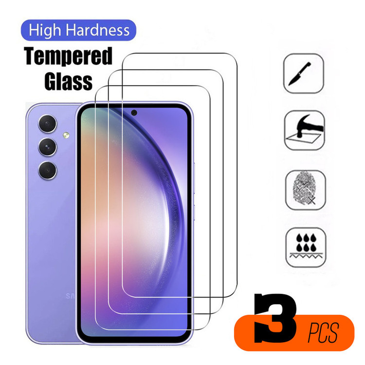 محافظ صفحه نمایش سامورایی مدل ovglass مناسب برای گوشی موبایل سامسونگ Galaxy A54 بسته 3 عددی