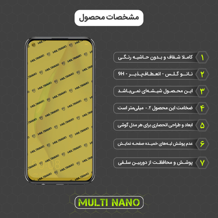 محافظ صفحه نمایش مولتی نانو مدل X-SFM مناسب برای گوشی موبایل هوآوی Nova 7i به همراه برچسب پوششی
