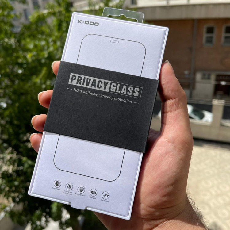 محافظ صفحه نمایش حریم شخصی کی-دوو مدل Privacy-Glass مناسب برای گوشی موبایل اپل Iphone 13 Pro Max
