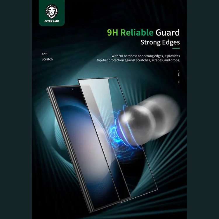 محافظ صفحه نمایش گرین لاین مدل 9H Crystal Shield مناسب برای گوشی موبایل سامسونگ Galaxy S24 Ultra