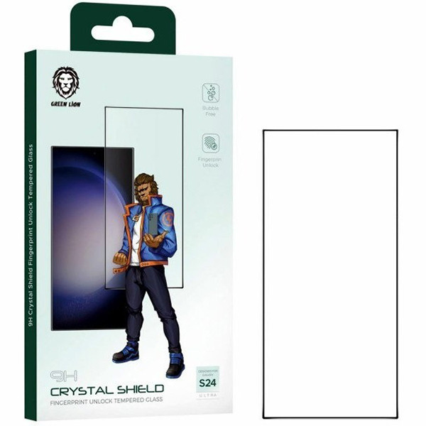 محافظ صفحه نمایش گرین لاین مدل 9H Crystal Shield مناسب برای گوشی موبایل سامسونگ Galaxy S24 Ultra