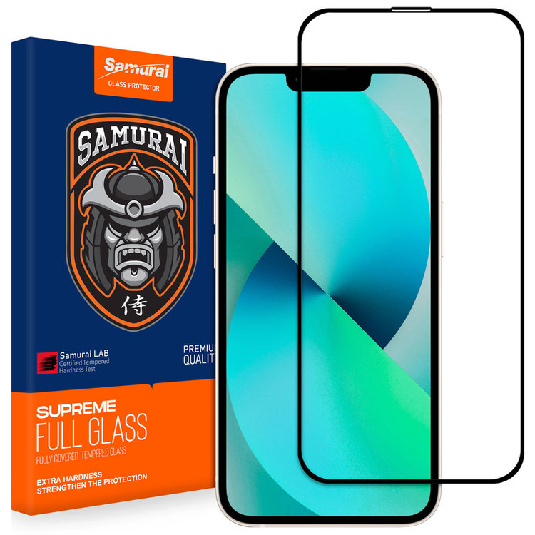 محافظ صفحه نمایش شیشه ای سامورایی مدل Glass Elite مناسب برای گوشی موبایل اپل iPhone 13