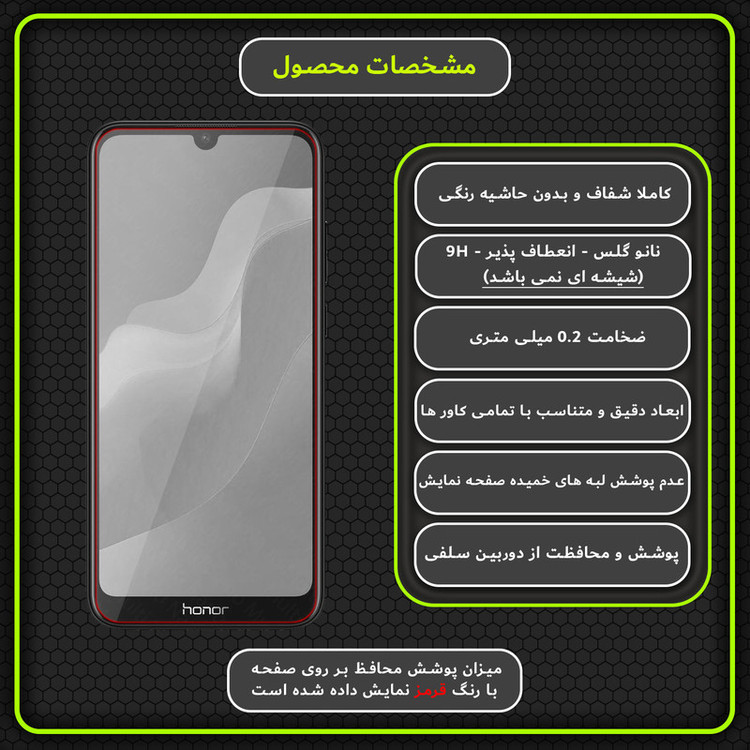 محافظ صفحه نمایش مولتی نانو مدل X-S1N مناسب برای گوشی موبایل آنر 8A