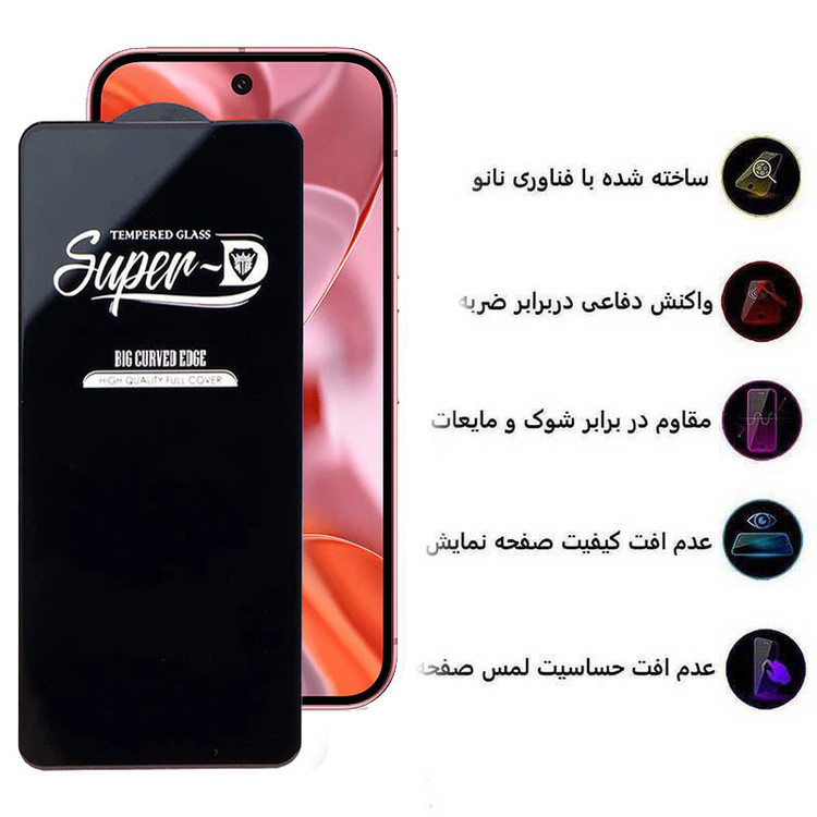 محافظ صفحه نمایش اپیکوی مدل Super 5D مناسب برای گوشی موبایل گوگل Pixel 9/9 Pro