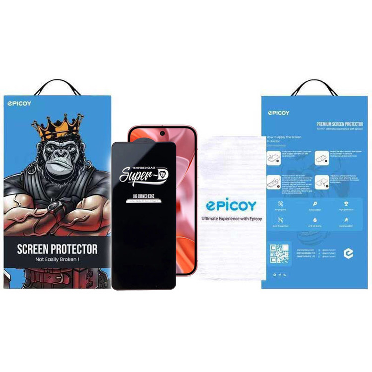 محافظ صفحه نمایش اپیکوی مدل Super 5D مناسب برای گوشی موبایل گوگل Pixel 9/9 Pro
