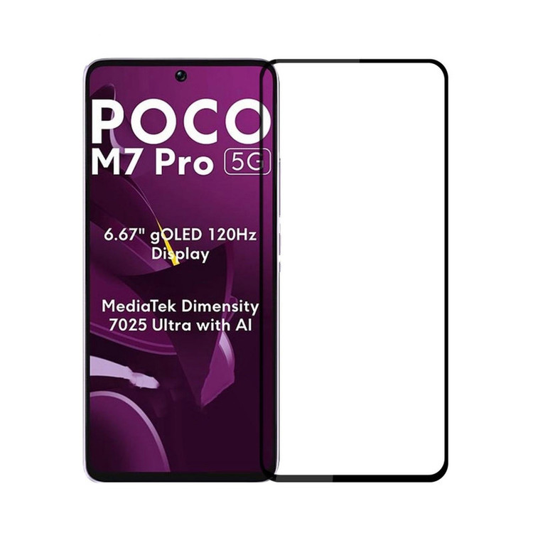 محافظ صفحه نمایش سامورایی مدل ovglass مناسب برای گوشی موبایل شیائومی Poco M7 Pro