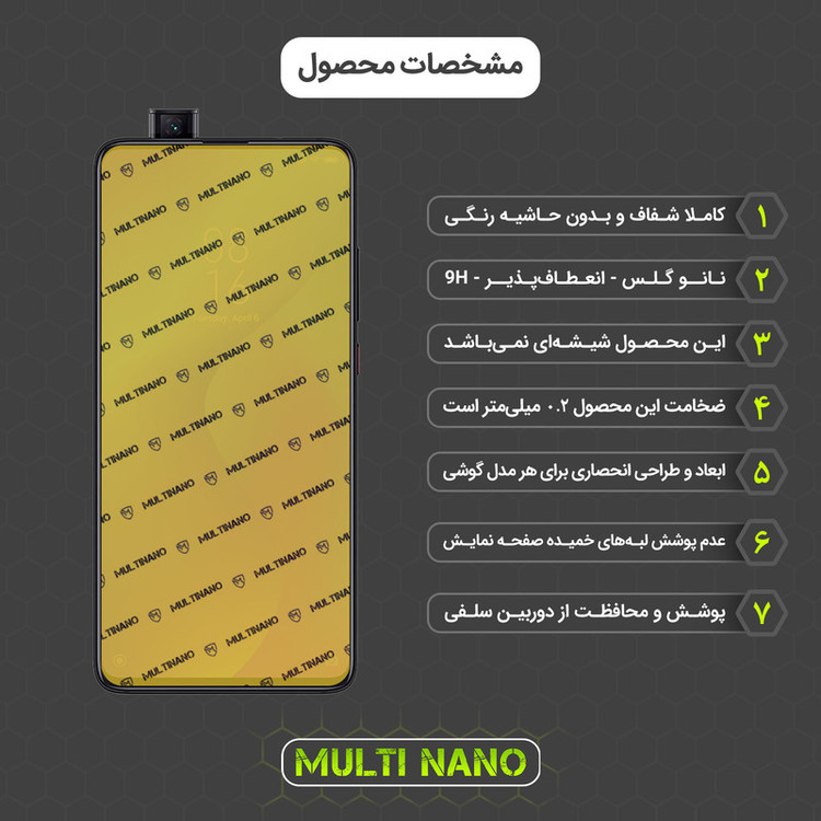 محافظ صفحه نمایش مولتی نانو مدل X-S1N مناسب برای گوشی موبایل شیائومی Mi 9T