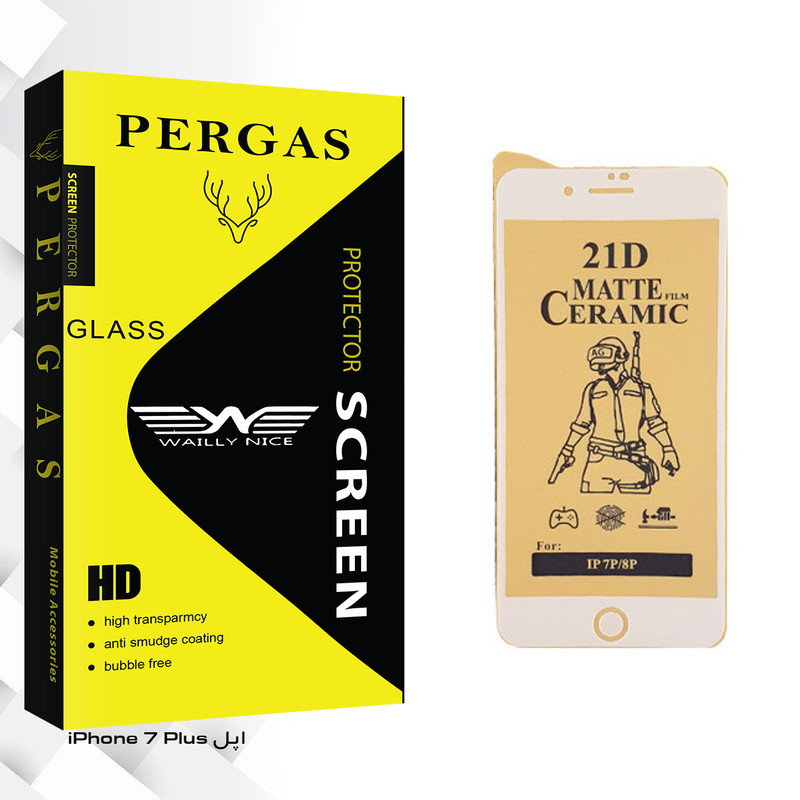 محافظ صفحه نمایش سرامیکی وایلی نایس مدل Pergas Glass مناسب برای گوشی موبایل اپل iPhone 7 Plus