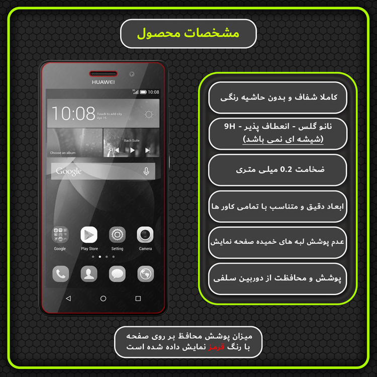 محافظ صفحه نمایش مولتی نانو مدل X-S1N مناسب برای گوشی موبایل آنر 4C