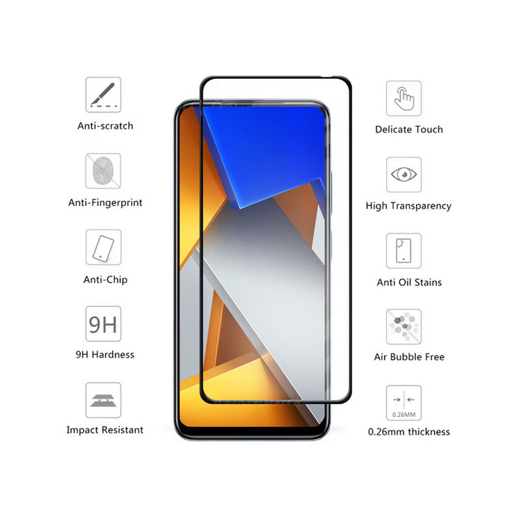 محافظ صفحه نمایش سامورایی مدل ovglass مناسب برای گوشی موبایل شیائومی Redmi Note 12s / Poco M4 Pro 4G