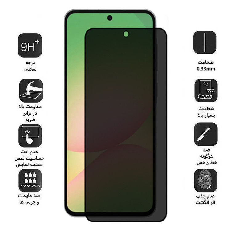 محافظ صفحه نمایش حریم شخصی اپیکوی مدل Privacy مناسب برای گوشی موبایل سامسونگ Galaxy A56/A36/S24 FE