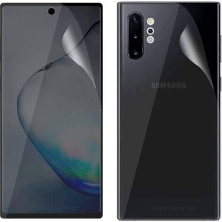 محافظ صفحه نمایش بوف مدل Hgm15 مناسب برای گوشی موبایل سامسونگ Galaxy Note 10 Plus به همراه پشت گوشی مات