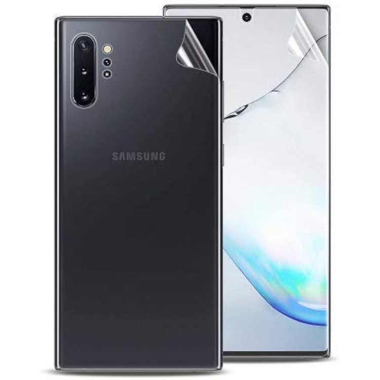 محافظ صفحه نمایش بوف مدل Hgm15 مناسب برای گوشی موبایل سامسونگ Galaxy Note 10 Plus به همراه پشت گوشی مات