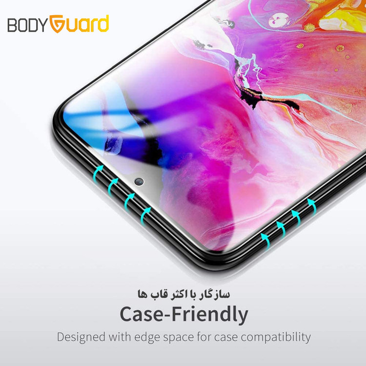 محافظ صفحه نمایش شیشه ای بادیگارد مدل FS مناسب برای گوشی موبایل سامسونگ Galaxy A55
